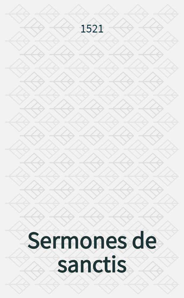 Sermones de sanctis