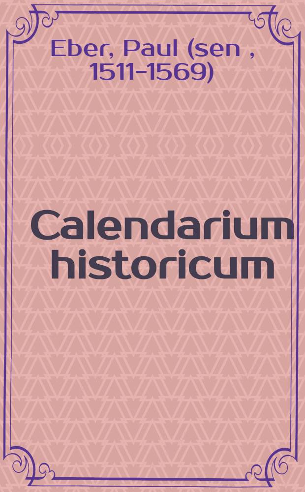 Calendarium historicum