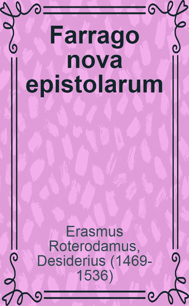 Farrago nova epistolarum