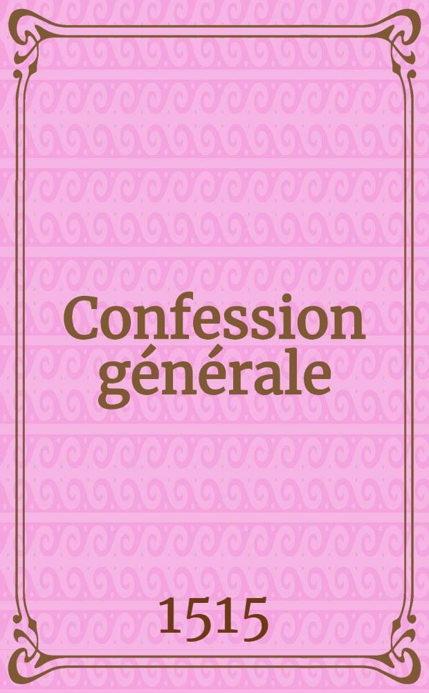 Confession générale
