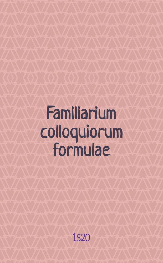 Familiarium colloquiorum formulae