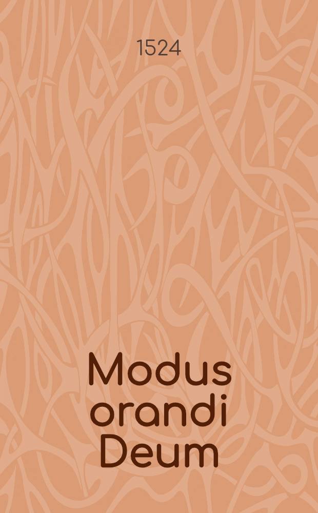 Modus orandi Deum