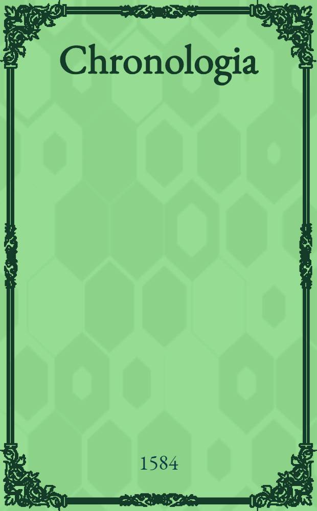 Chronologia