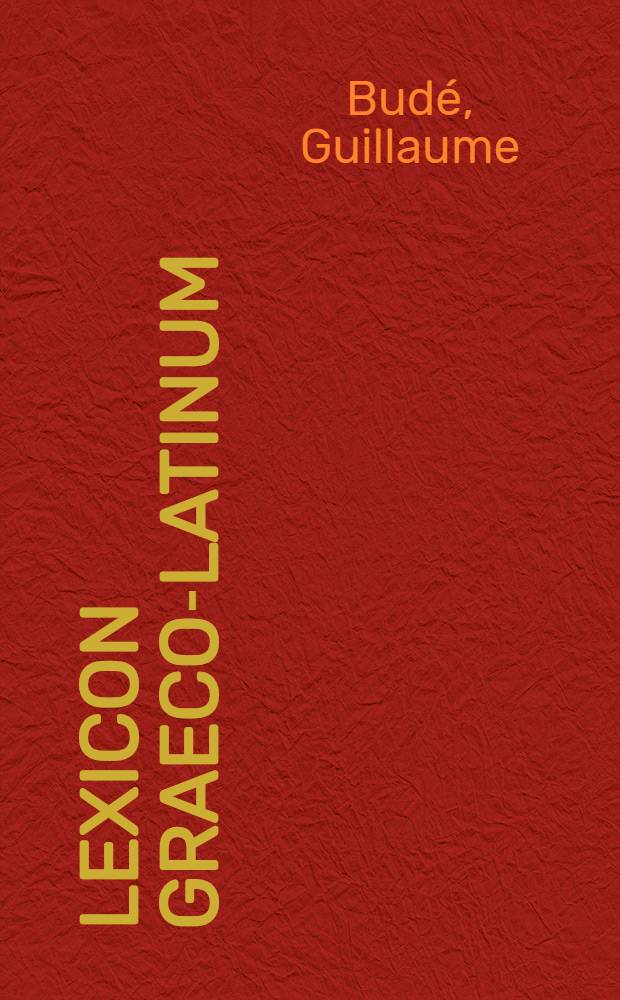 Lexicon Graeco-Latinum