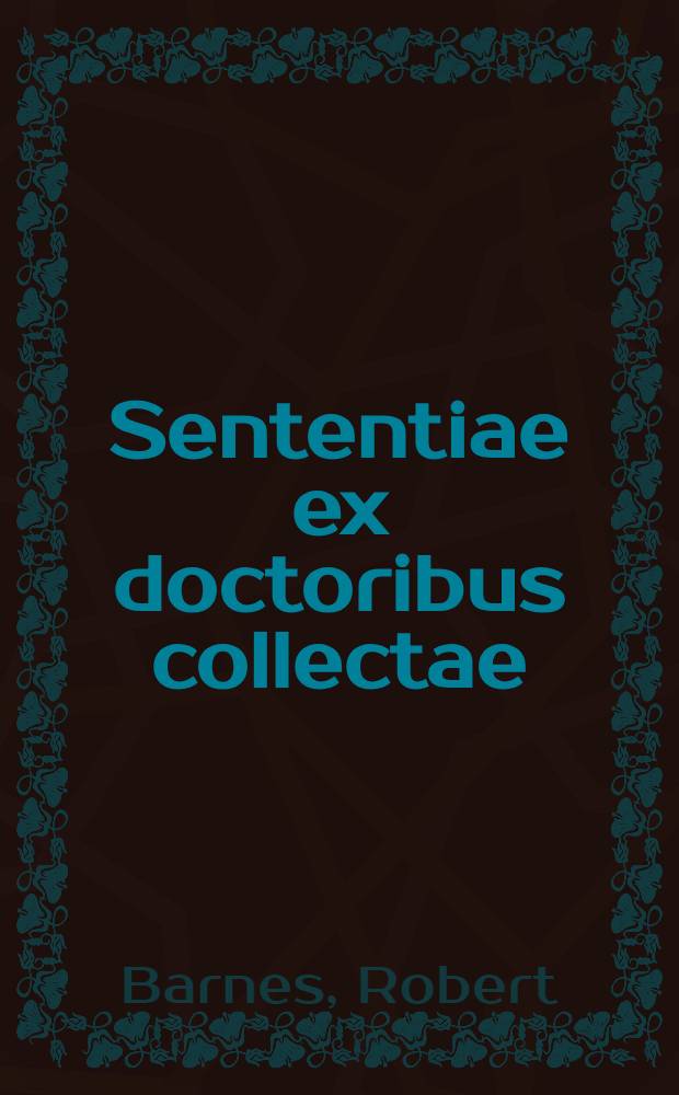 Sententiae ex doctoribus collectae
