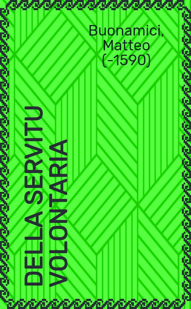 Della servitu volontaria