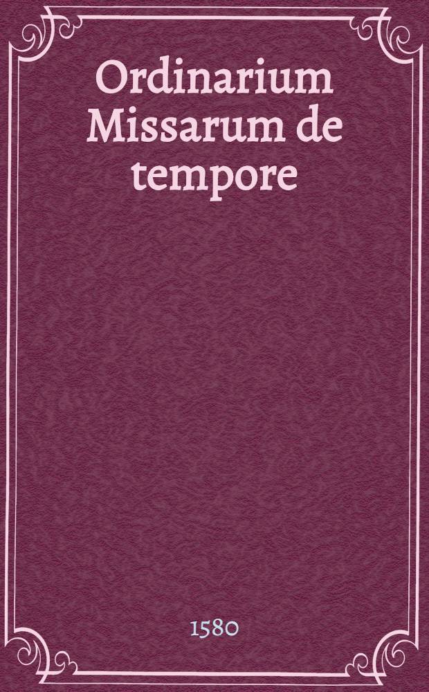 Ordinarium Missarum de tempore