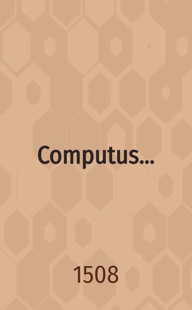 Computus...