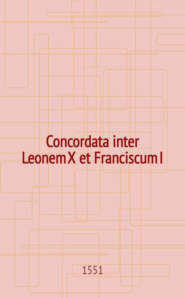 Concordata inter Leonem X et Franciscum I