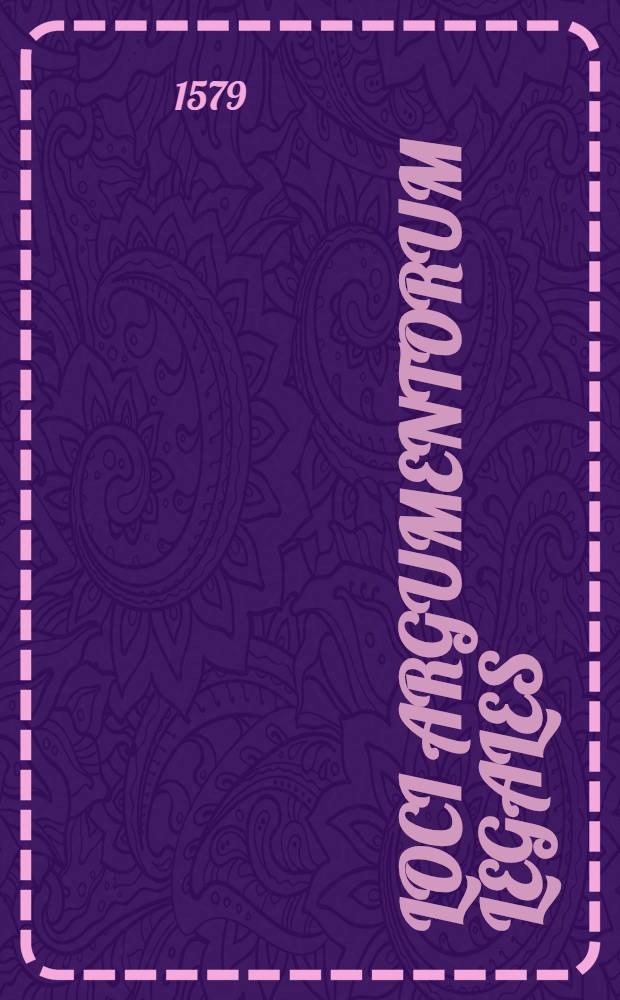 Loci argumentorum legales