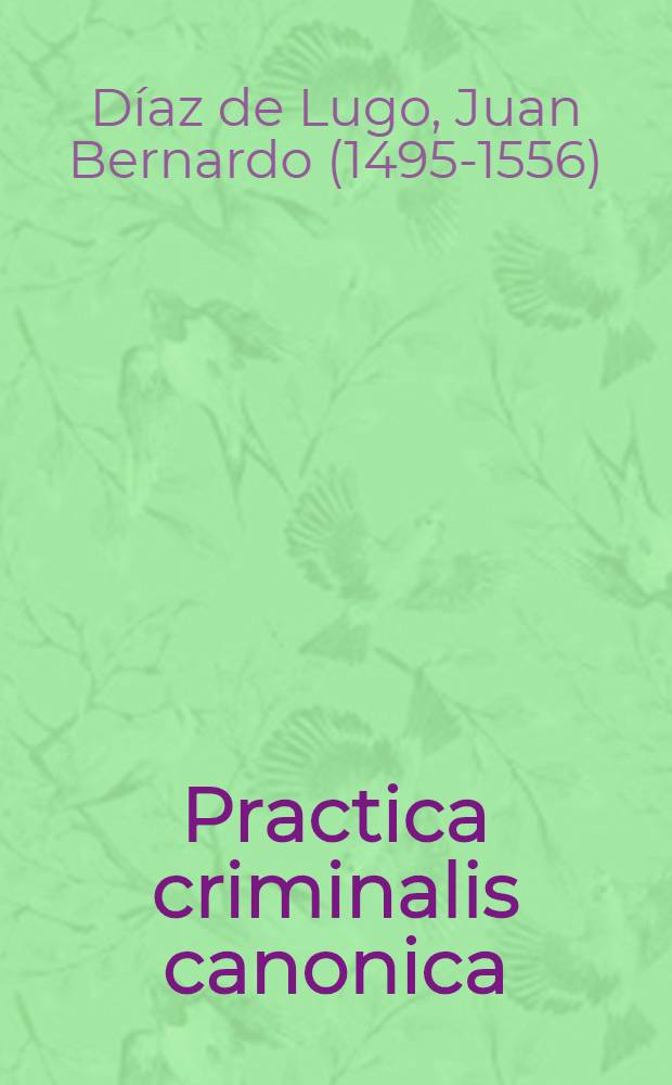 Practica criminalis canonica