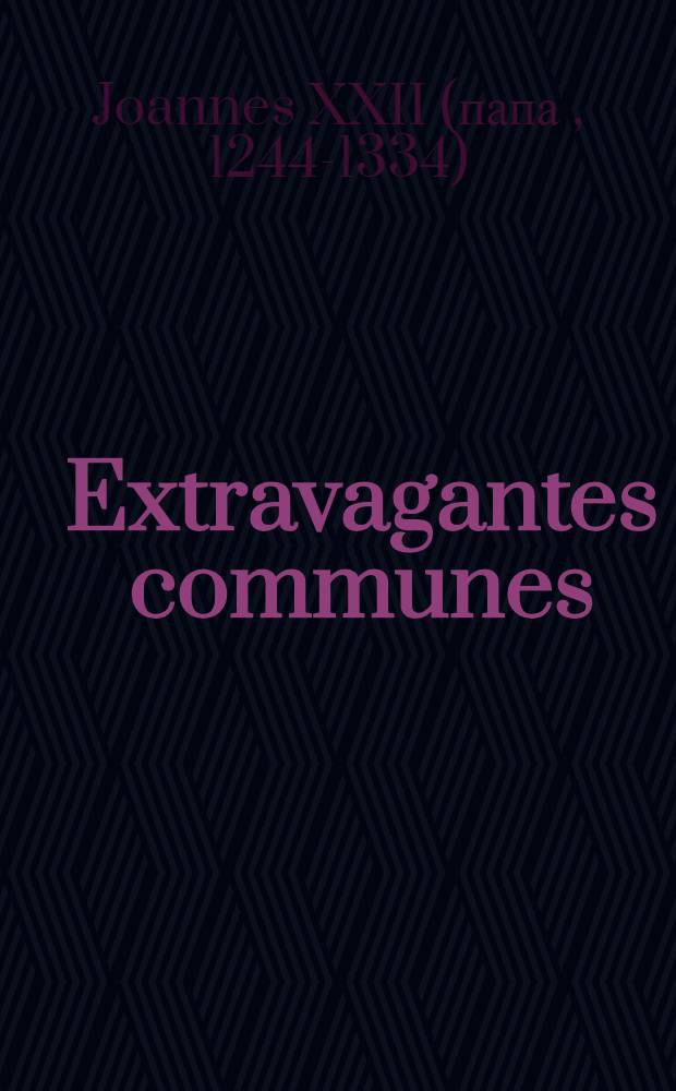 Extravagantes communes