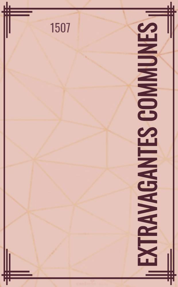 Extravagantes communes