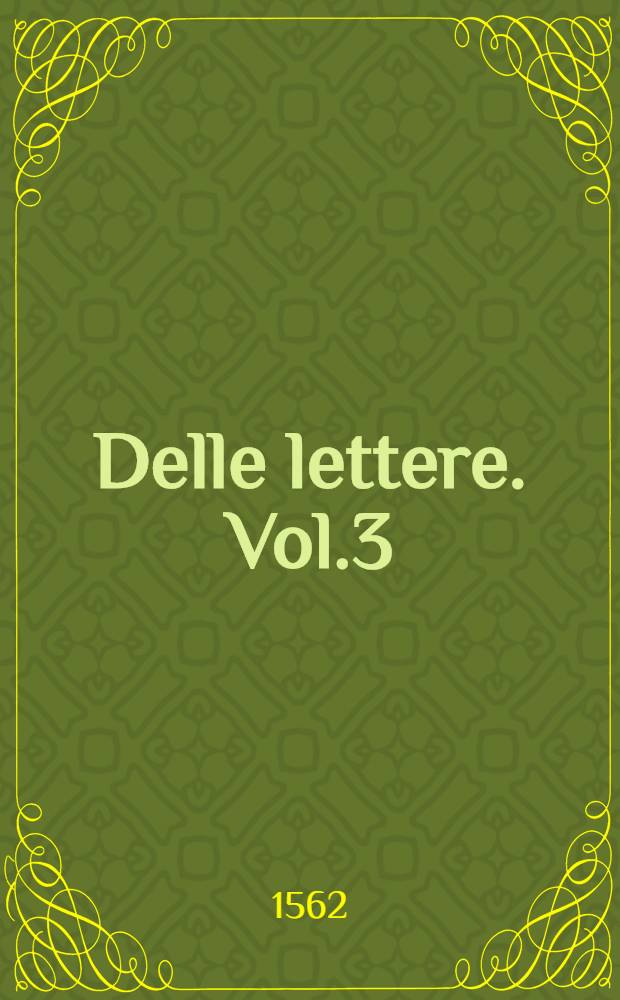 Delle lettere. Vol.3