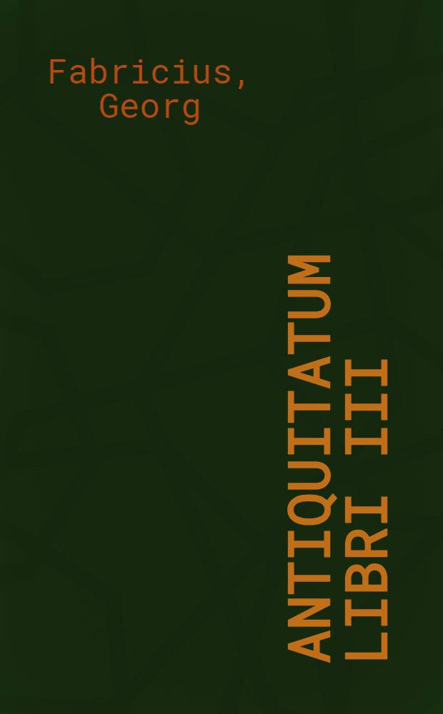 Antiquitatum libri III