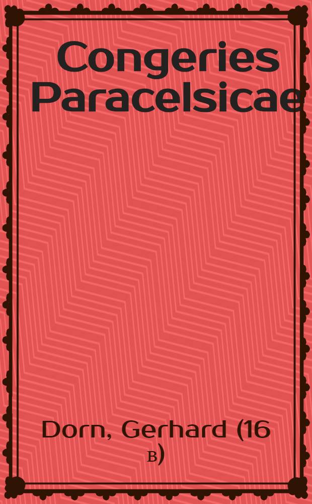 Congeries Paracelsicae