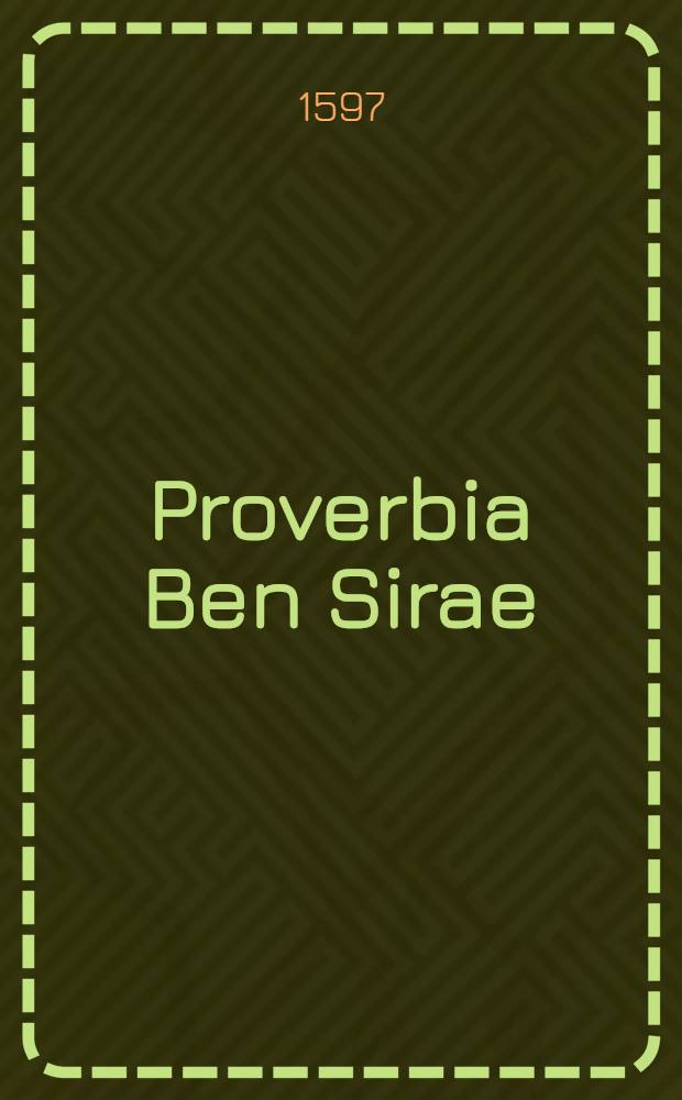 Proverbia Ben Sirae