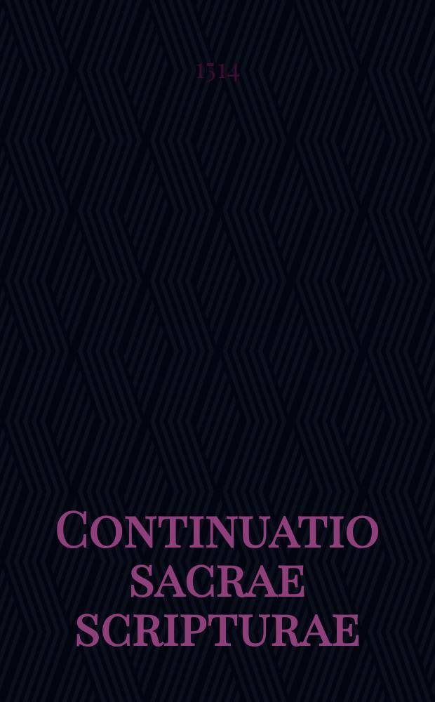 Continuatio sacrae scripturae
