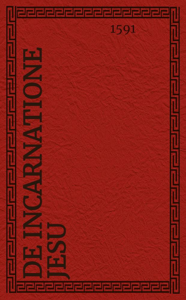 De incarnatione Jesu