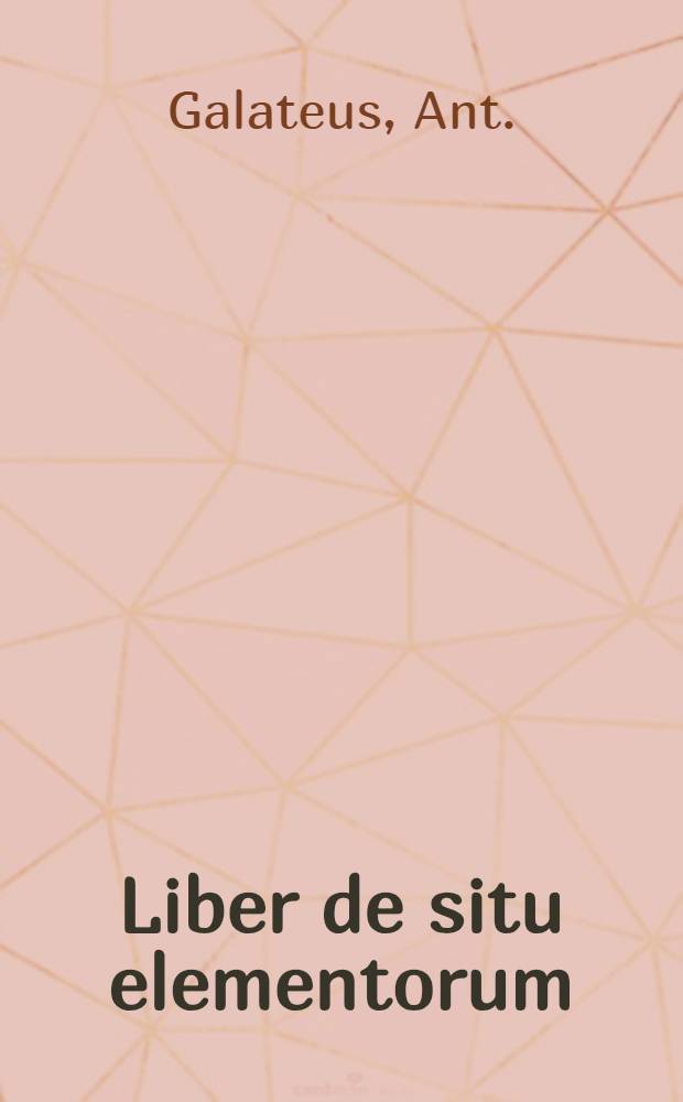 Liber de situ elementorum