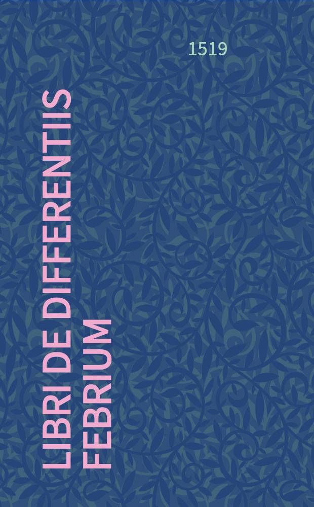 Libri de differentiis febrium