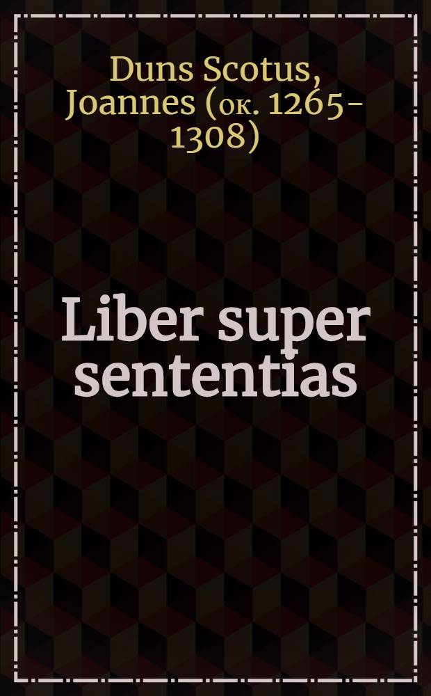 Liber super sententias
