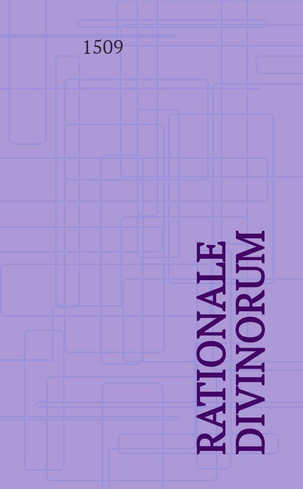 Rationale divinorum