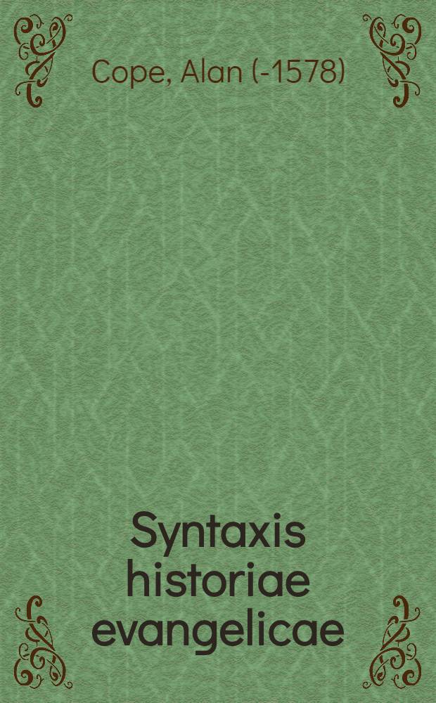 Syntaxis historiae evangelicae