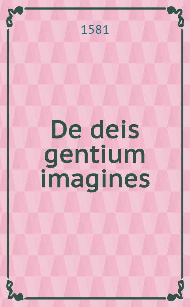 De deis gentium imagines