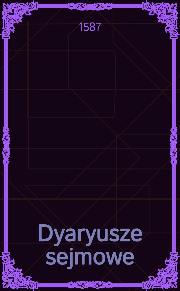 Dyaryusze sejmowe