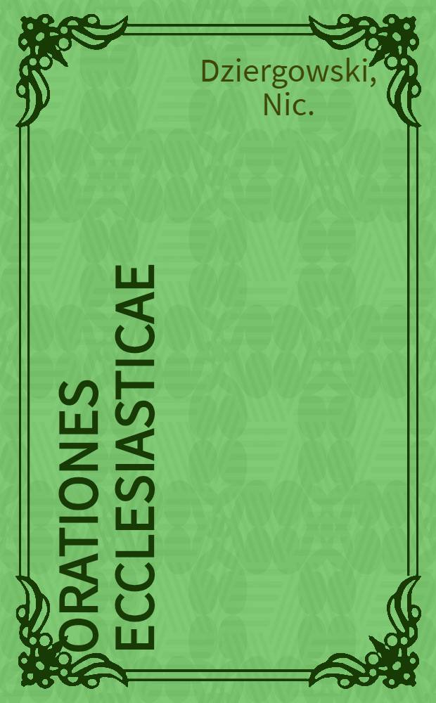Orationes ecclesiasticae