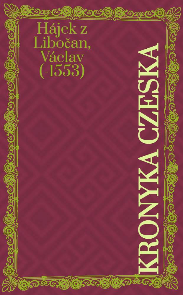 Kronyka czeska