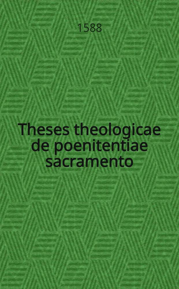 Theses theologicae de poenitentiae sacramento