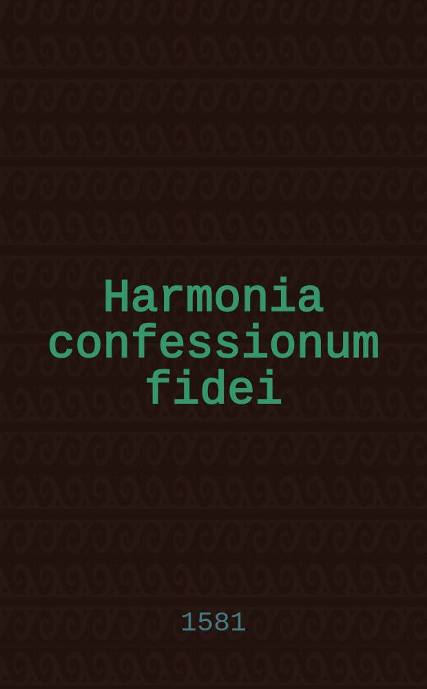 Harmonia confessionum fidei