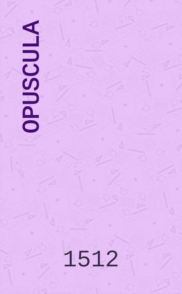 Opuscula