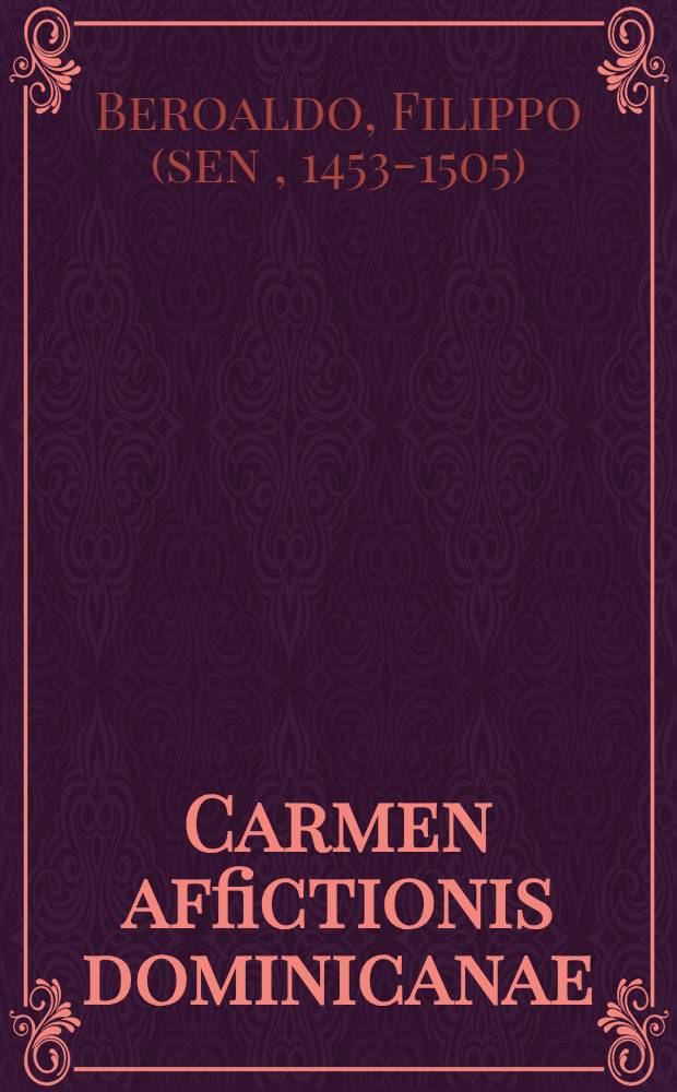 Carmen affictionis dominicanae