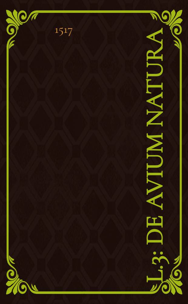 L.3 : De avium natura