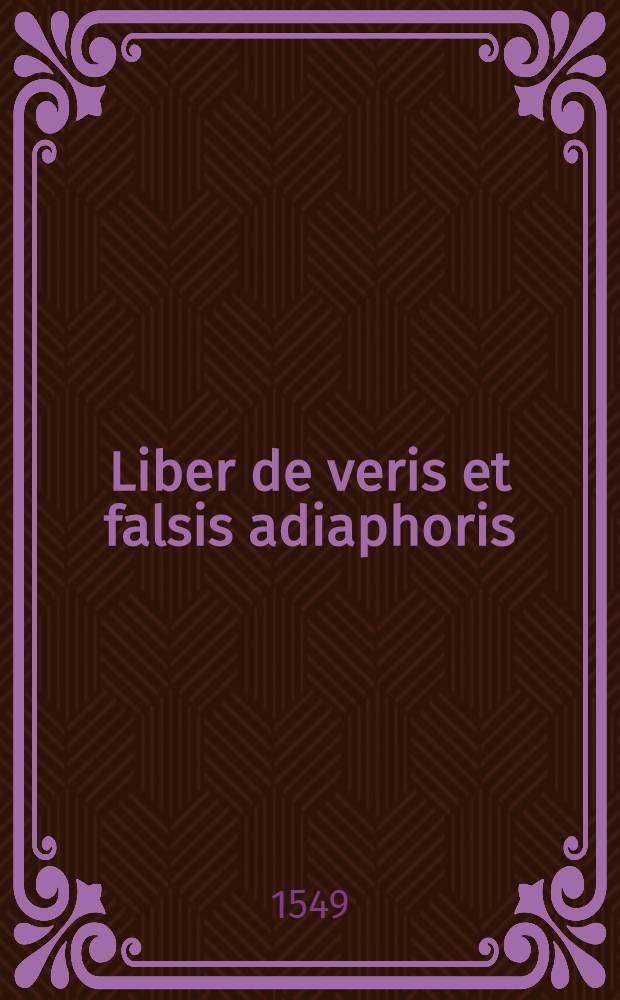 Liber de veris et falsis adiaphoris