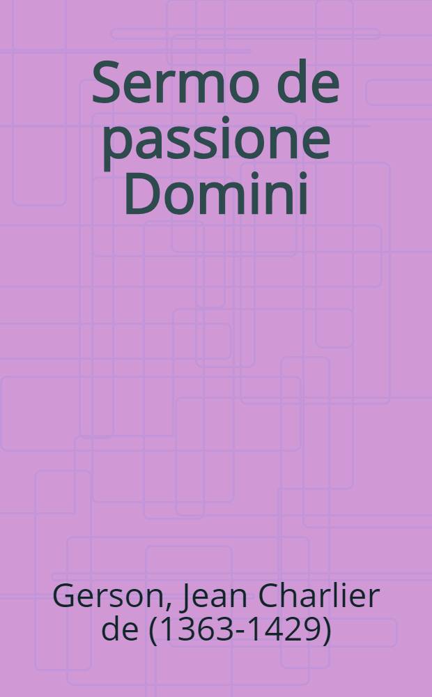 Sermo de passione Domini