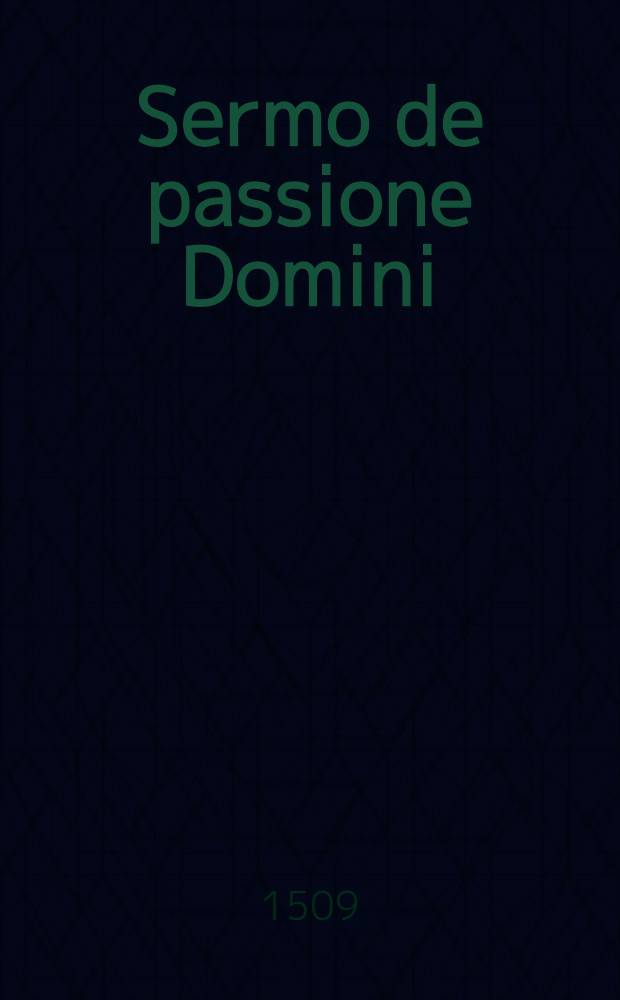 Sermo de passione Domini