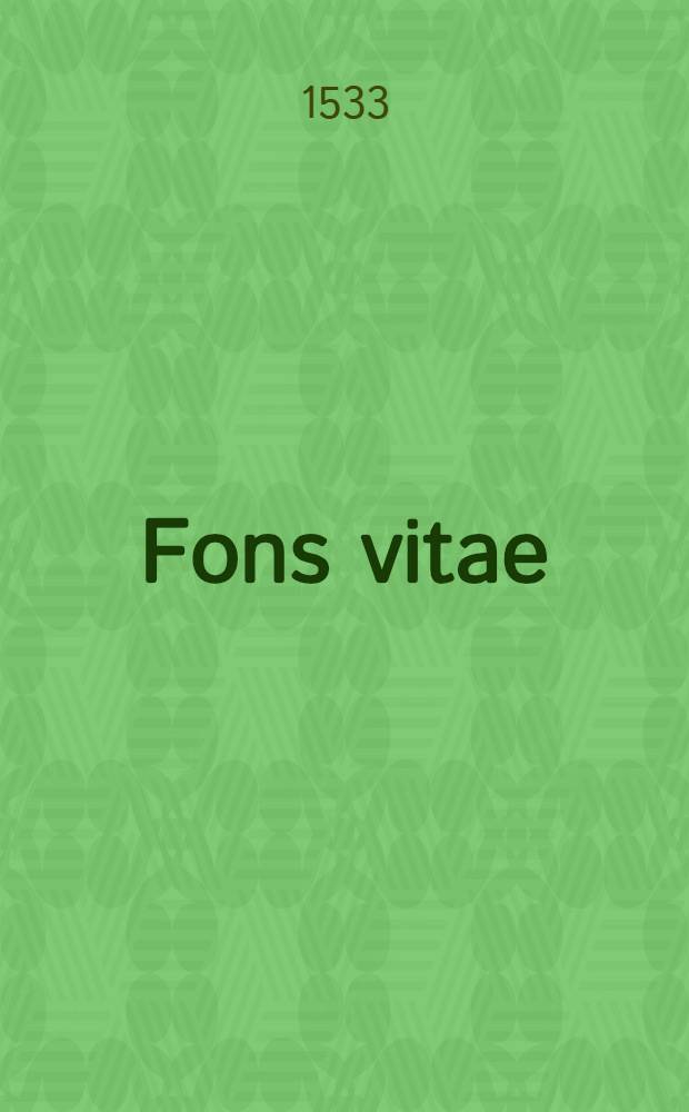 Fons vitae