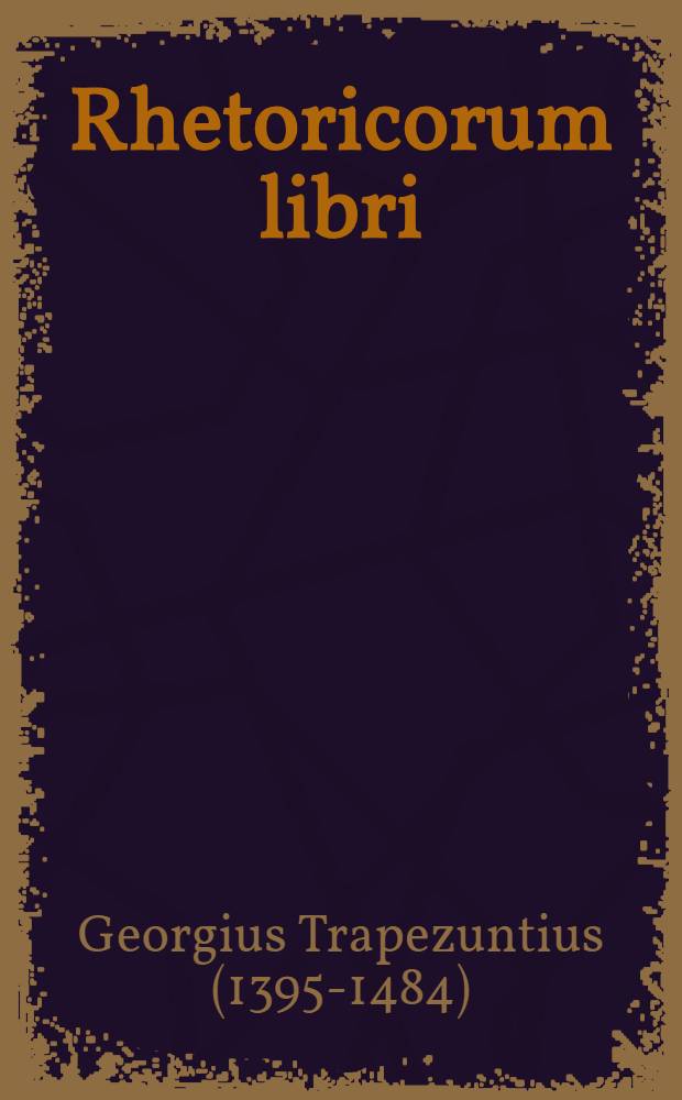 Rhetoricorum libri