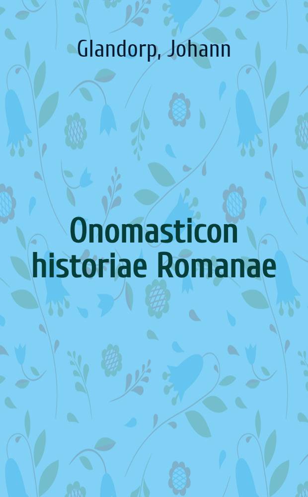 Onomasticon historiae Romanae