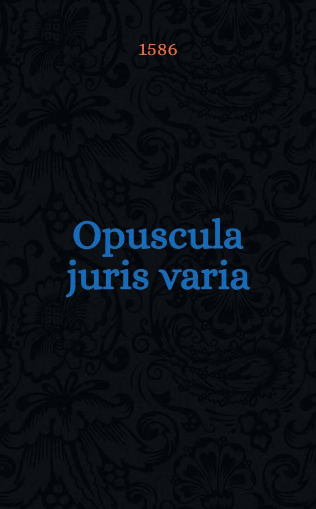 Opuscula juris varia