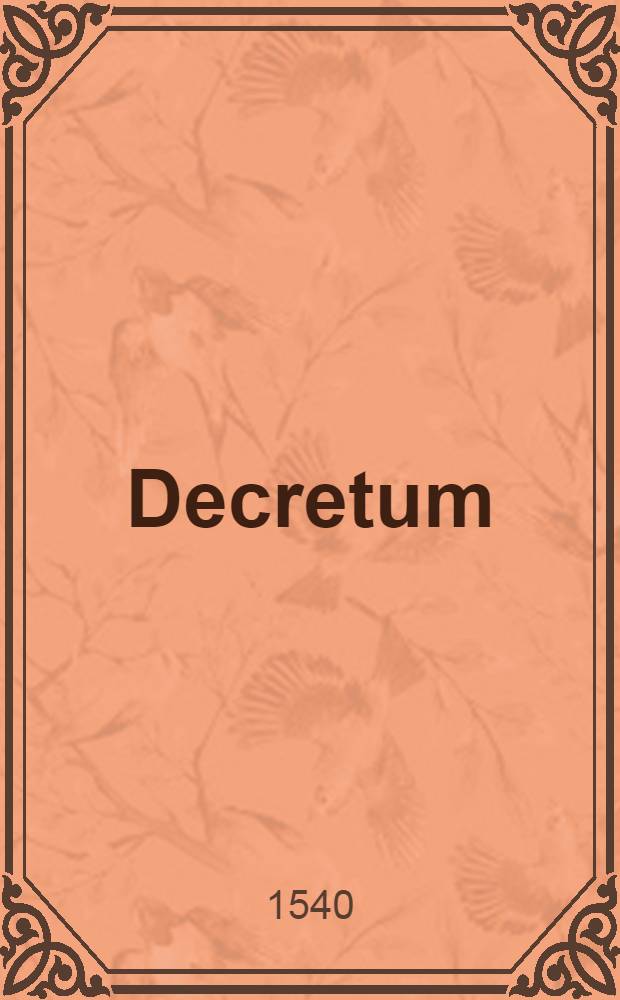 [Decretum]