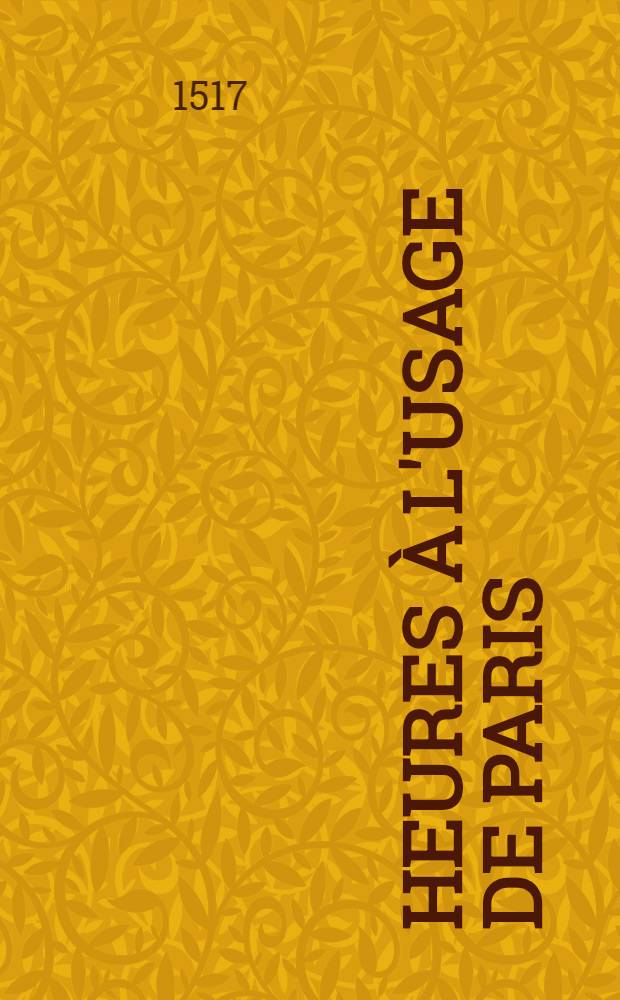 Heures à l'usage de Paris
