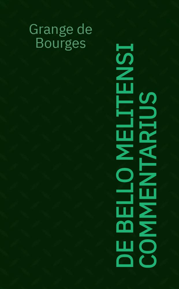 De bello Melitensi commentarius