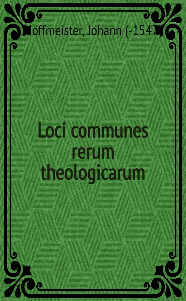 Loci communes rerum theologicarum