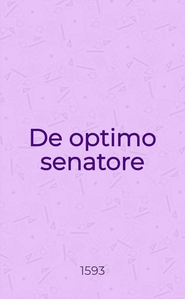 De optimo senatore