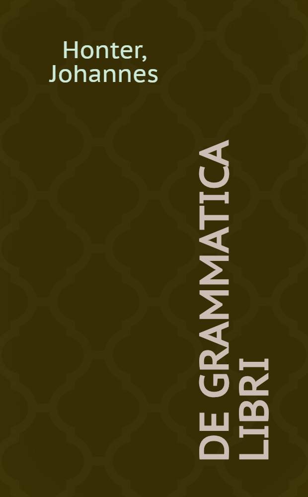 De grammatica libri